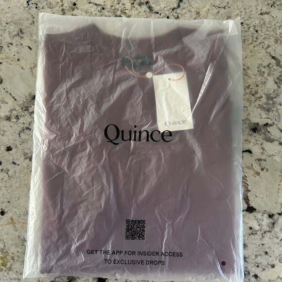 NWT Quince Lightweight Cotton Cashmere V-Neck Sweater, M, Crushed Berry Purple - Picture 7 of 8